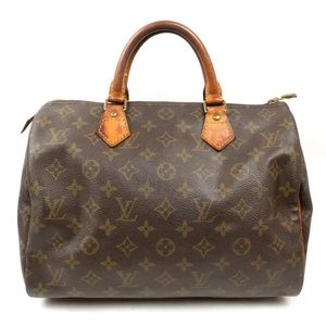 LOUIS VUITTON Speedy 30 Boston Bag Handbag Monogram Brown